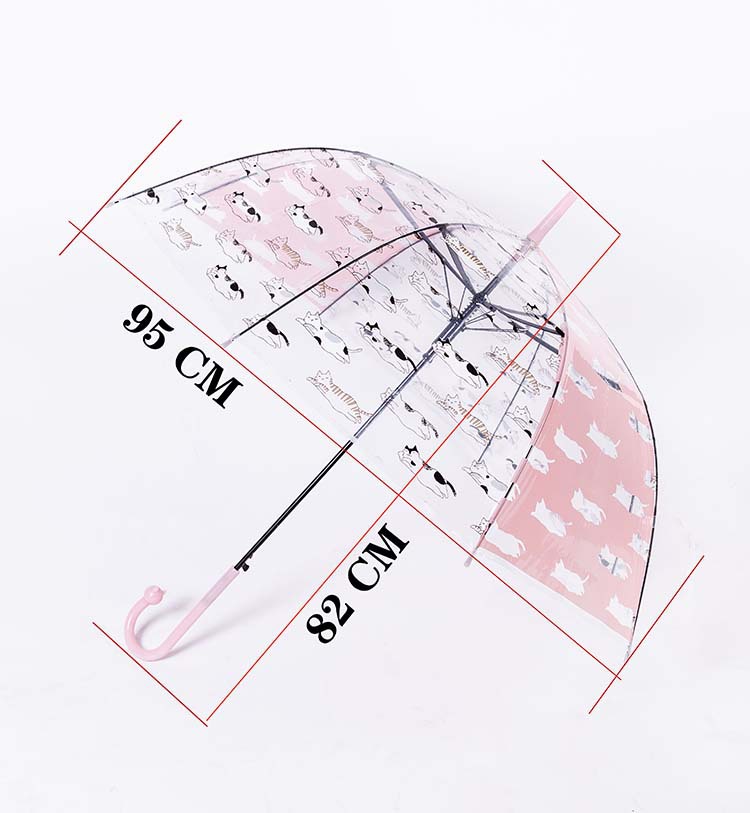 tecknat tryckt transparent paraply