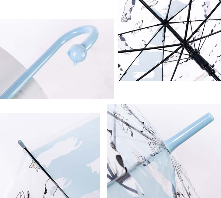 transparent tecknad rakt paraply