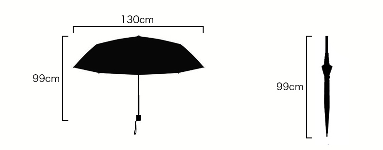 svart dubbelkapell golfparaply