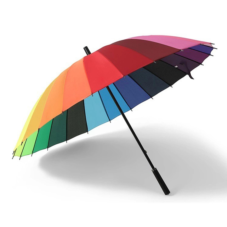 regnbågsgolfparaplyer