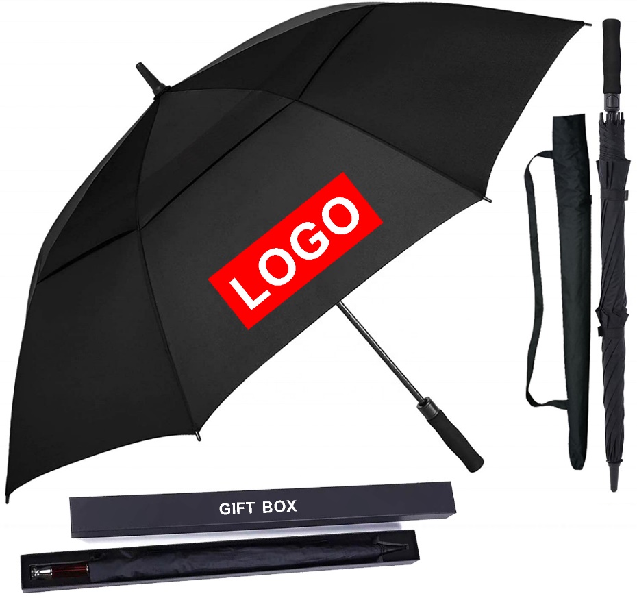 anpassade golfparaplyer med logotyp